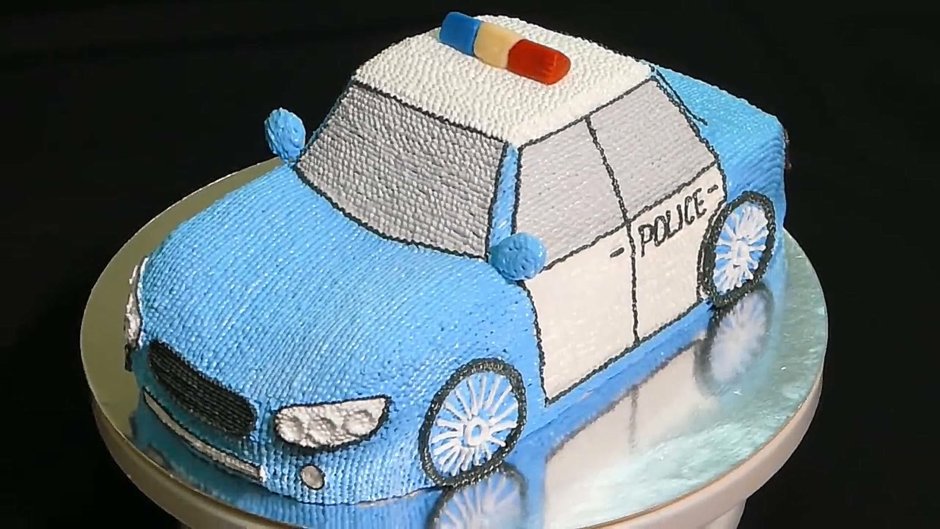 Торт с полицейской машинкой