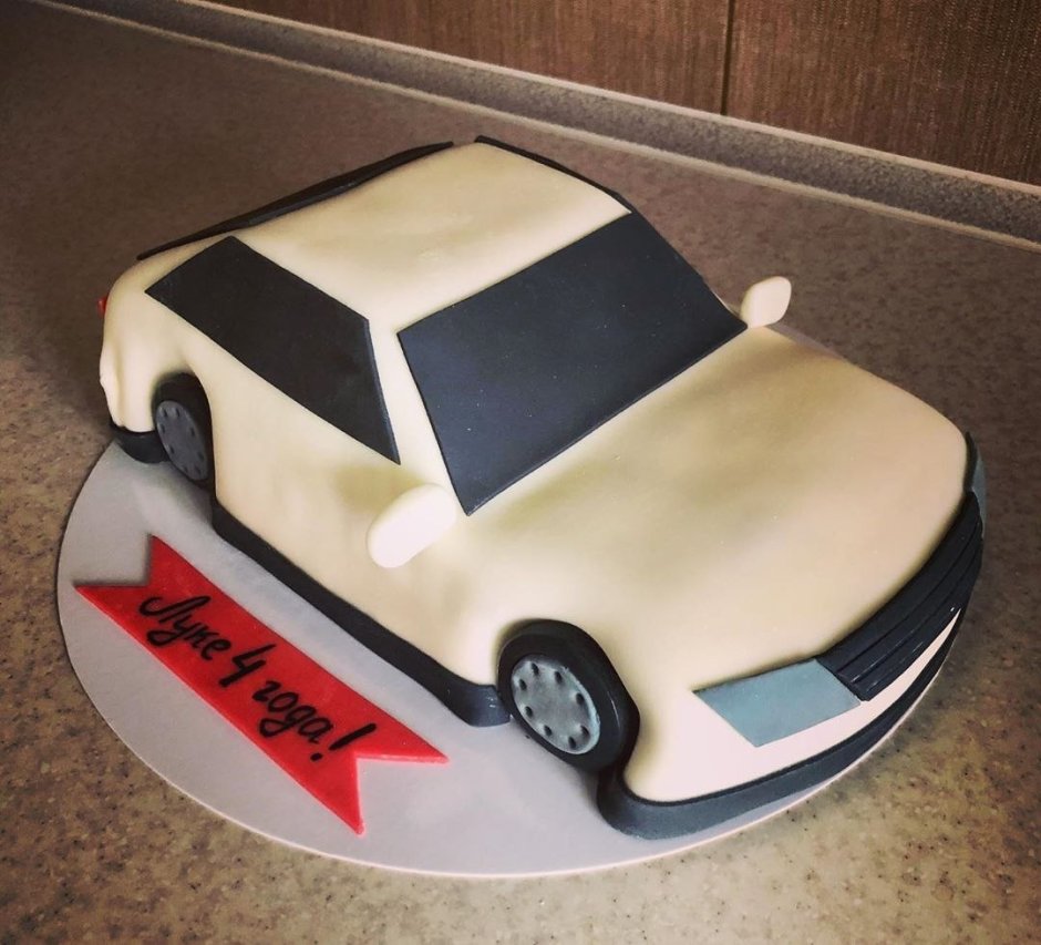 Креативный торт с машиной