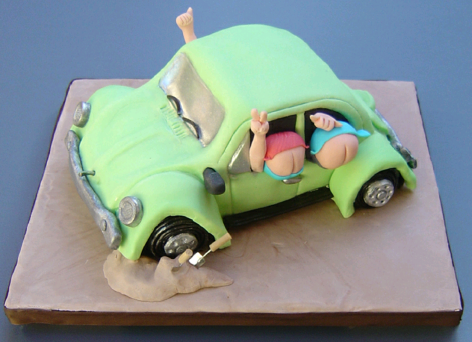 Свадебный торт с машиной