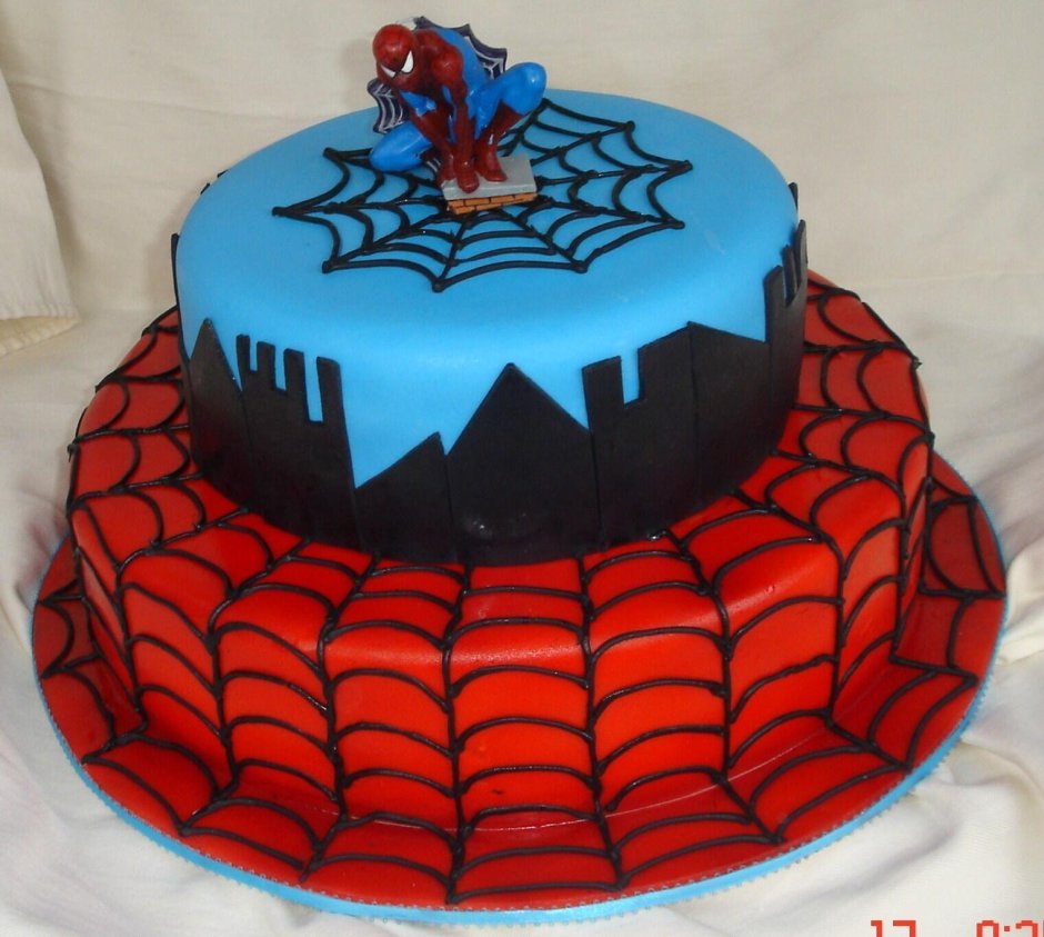 Торт с Веномом и человеком пауком для мальчика
