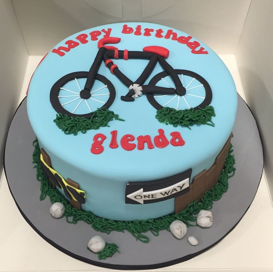 Торт с велосипедом для девочки