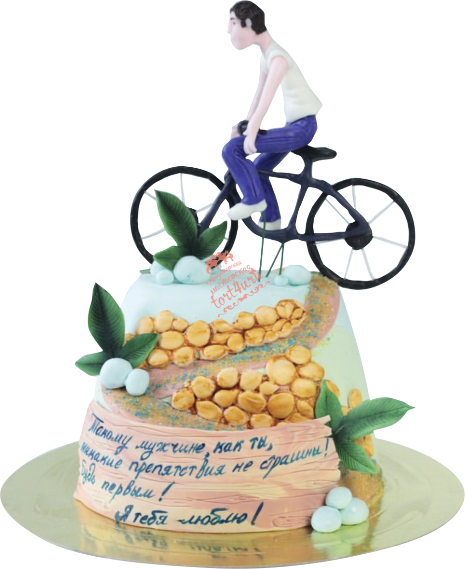 Декор торта велосипед