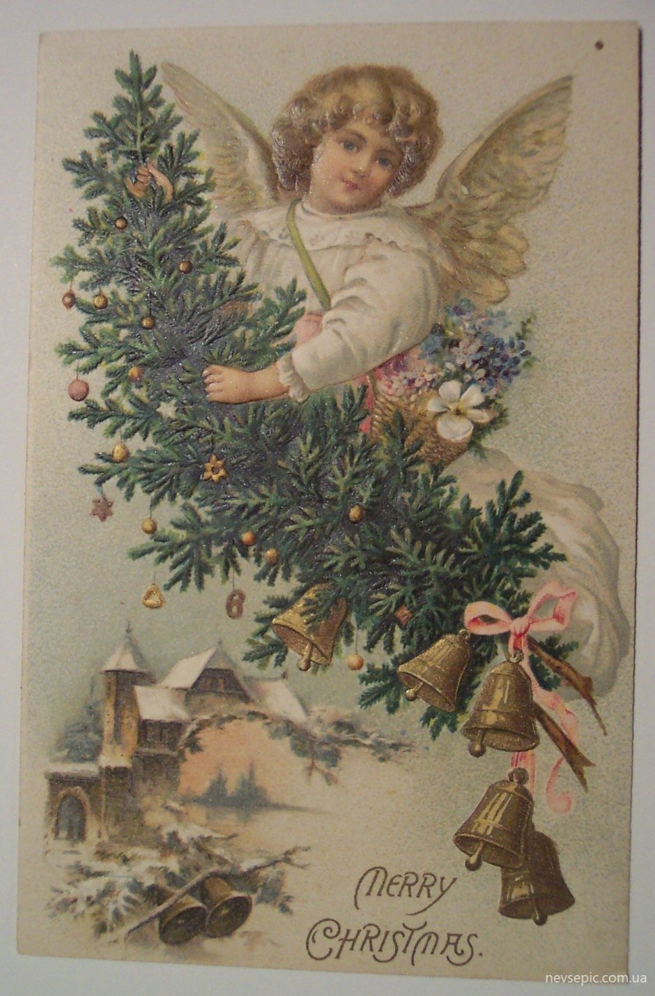 Винтажная Рождественская открытка