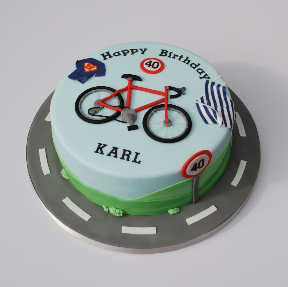 Торт с велосипедом для мальчика