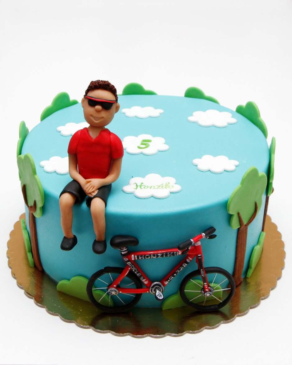 Торт на тему велосипед
