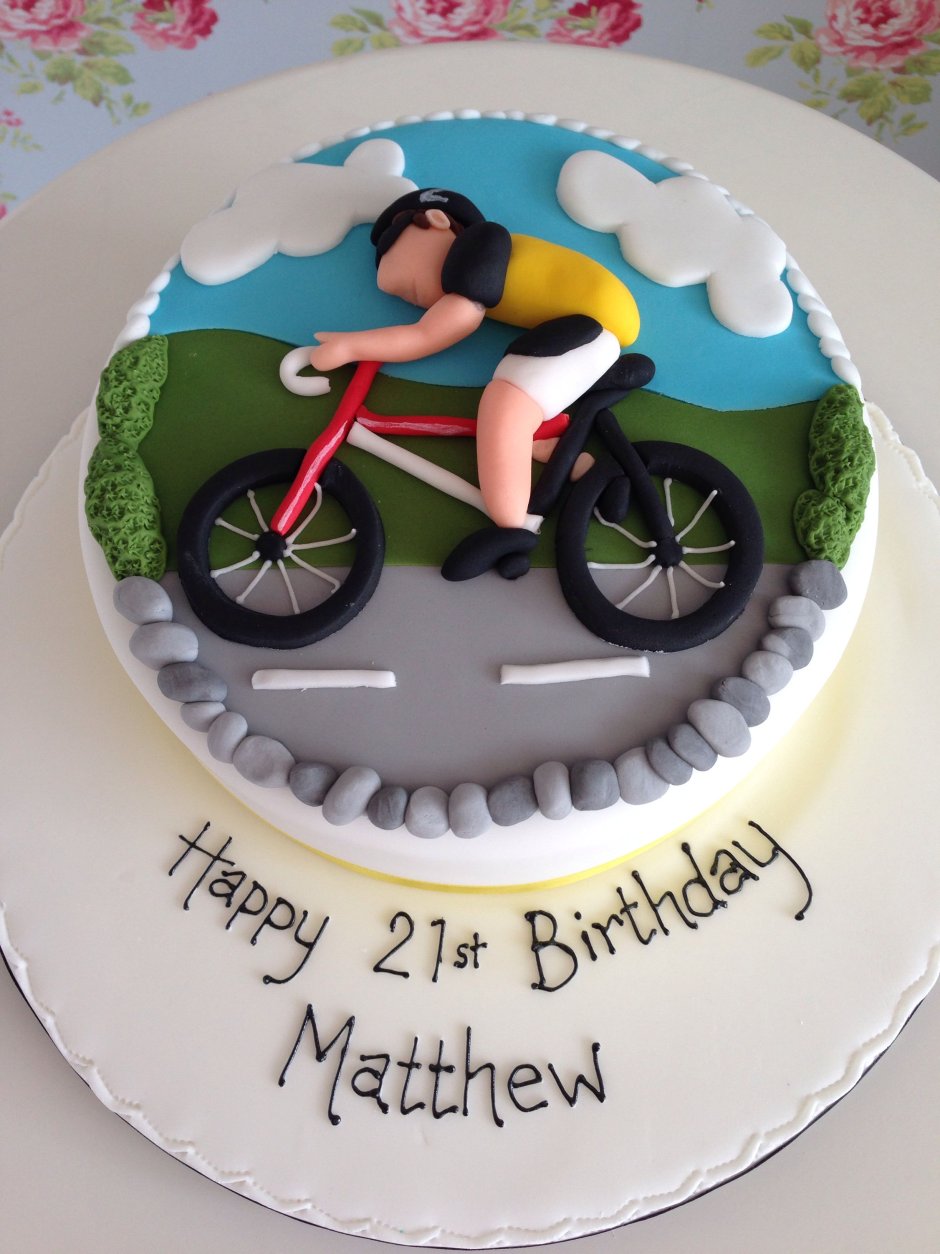 Торт с велосипедом для мужчин