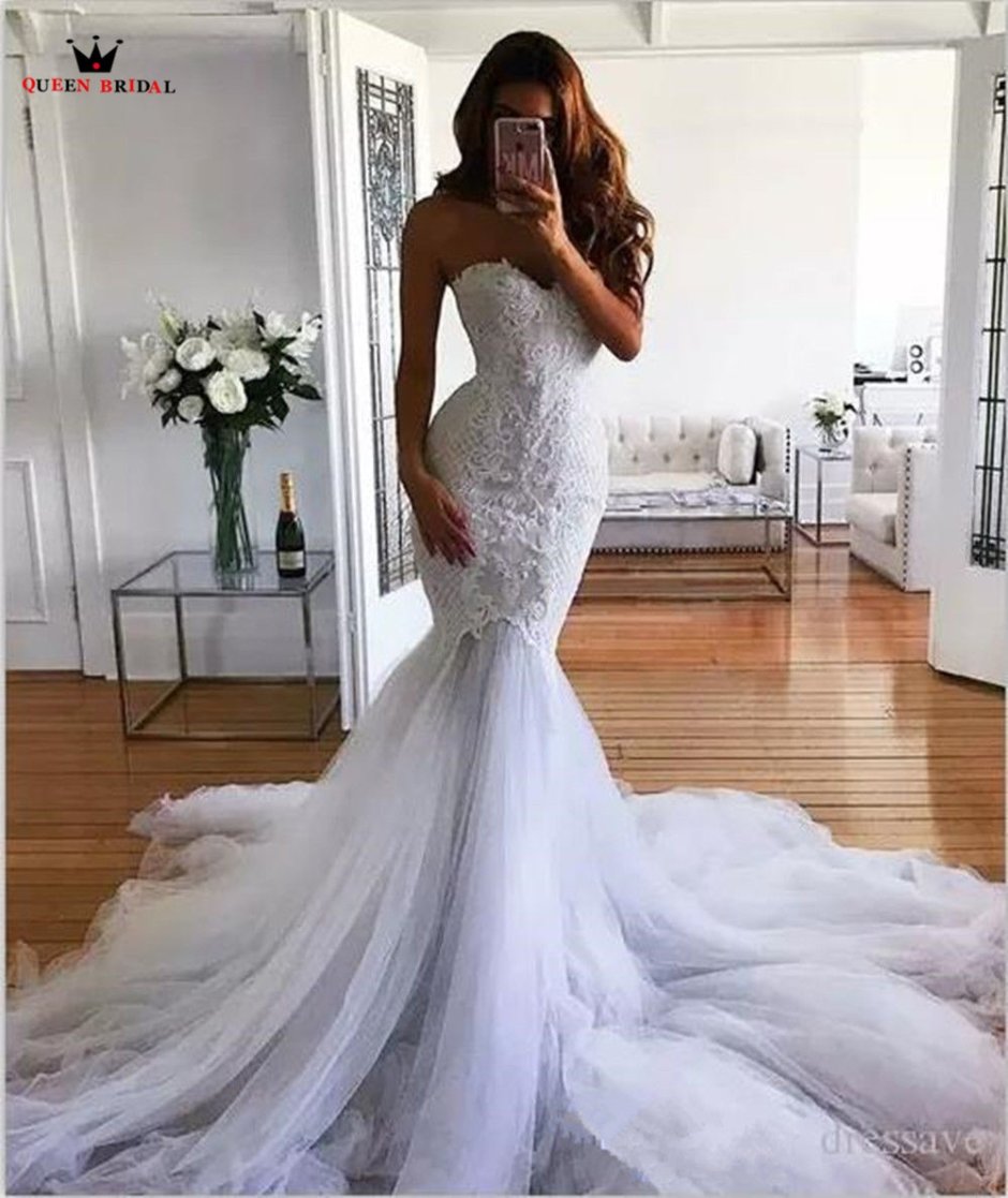 Роскошные Свадебные платья облегающие