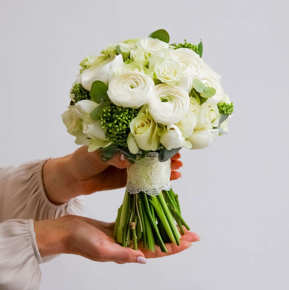 Ranunculus белый букет невесты
