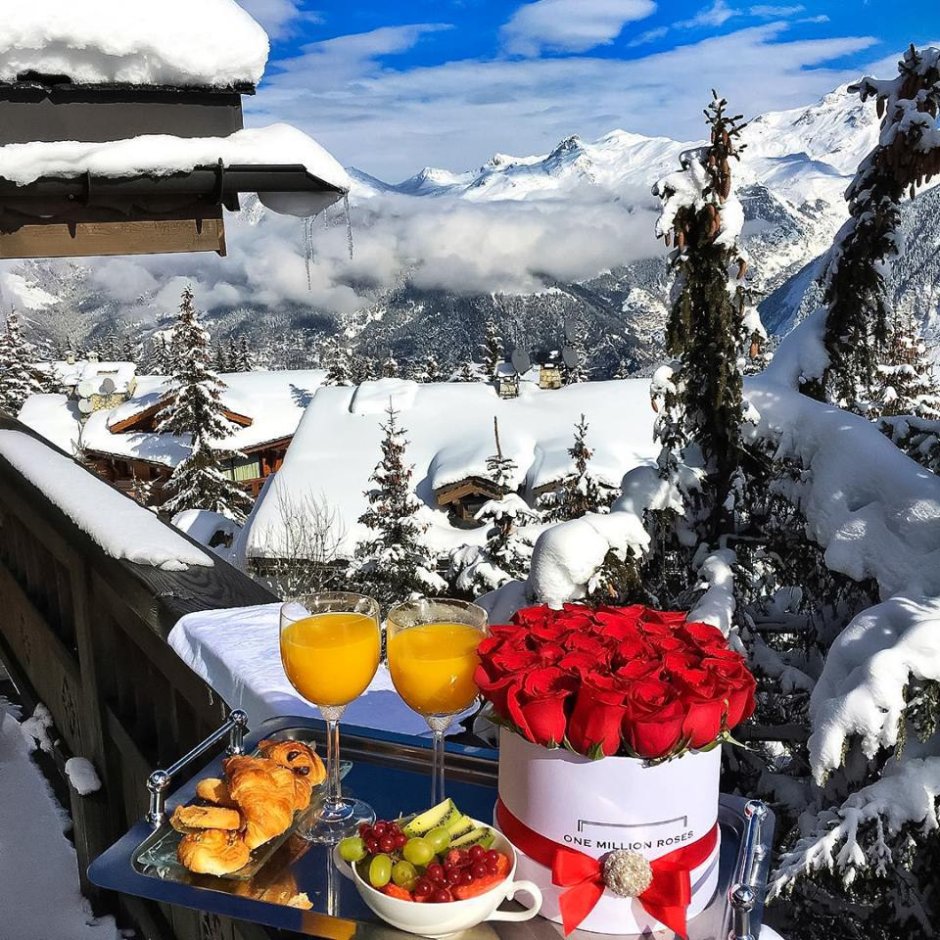 Завтрак на снегу
