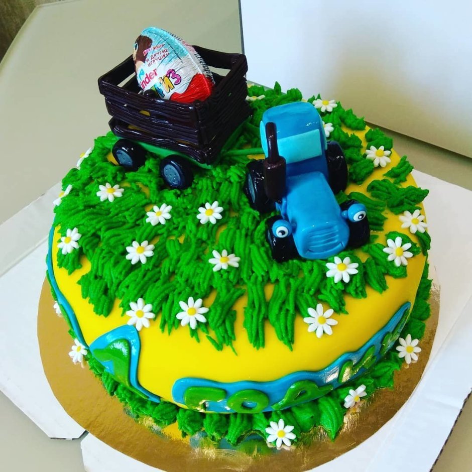 Детские торты siniy Traktor