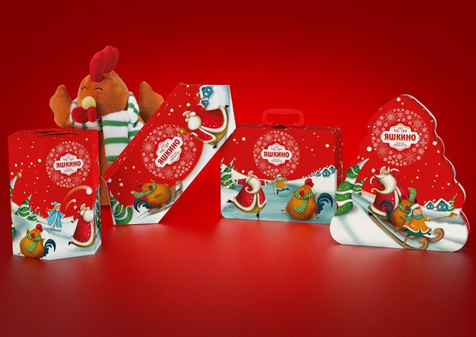 Подарочный набор конфет на новый год "посылка от Деда Мороза"