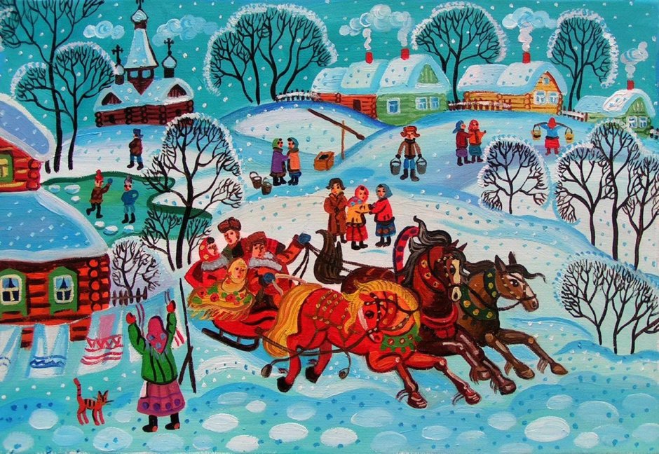 Зимние праздники в Витославлицах Великом Новгороде
