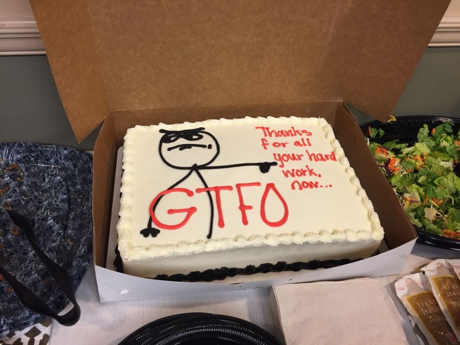Торт на увольнение
