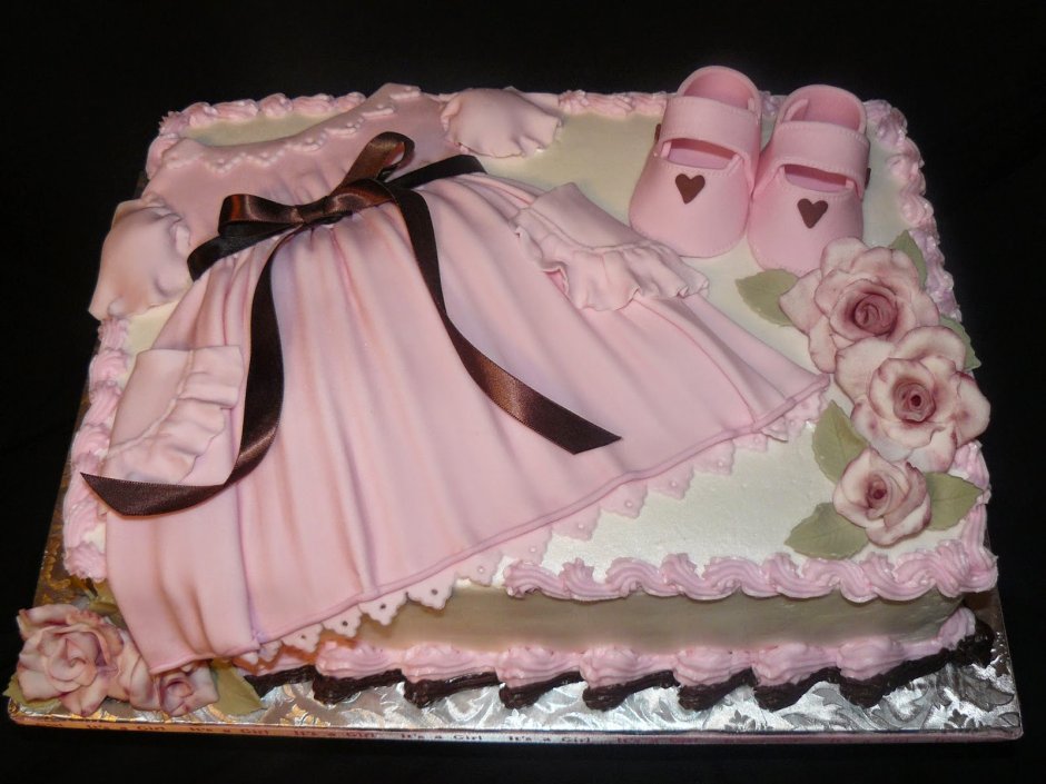 Торт для новорожденного девочки