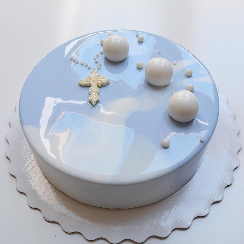Декор торта на крестины мальчику