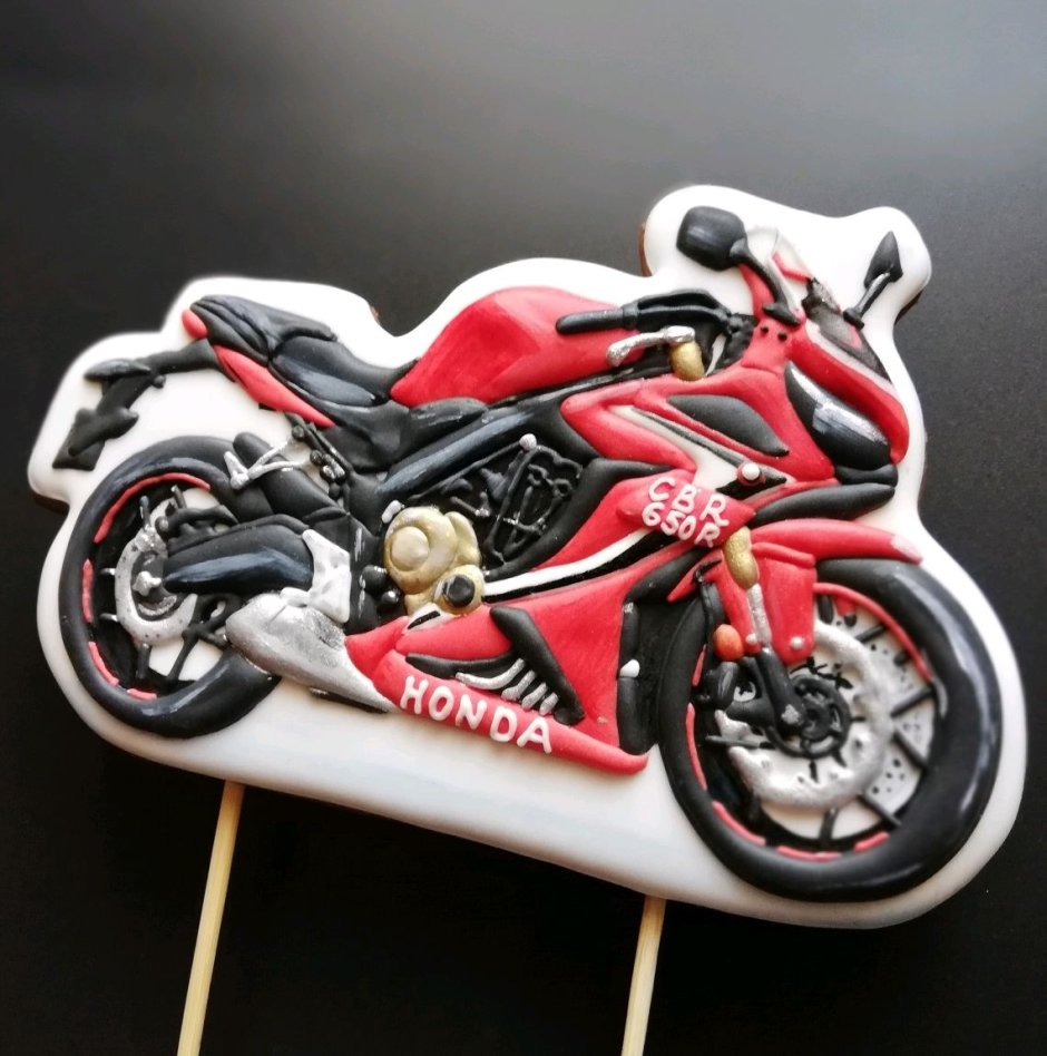 Торт с мотоциклом Кавасаки