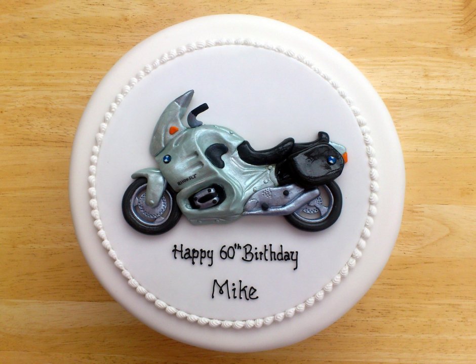 Торт БМВ мотоцикл на день рождения