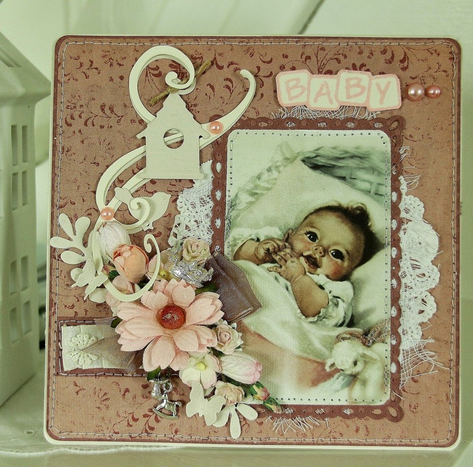 Поздравительная открытка с новорожденным