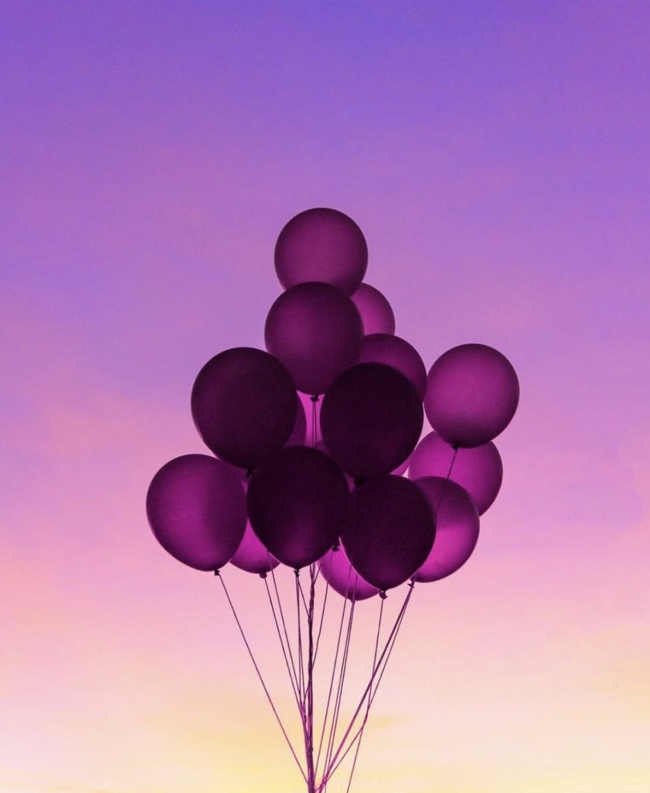 Фиолетовые воздушные шары