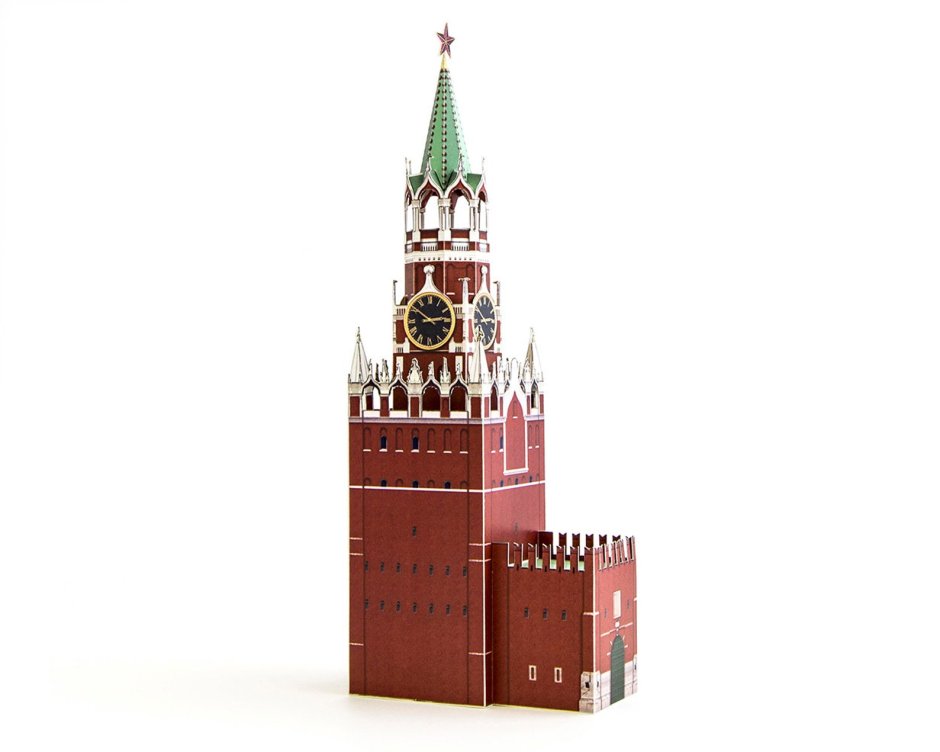 Spasskaya Tower бумажная модель комплект Московский