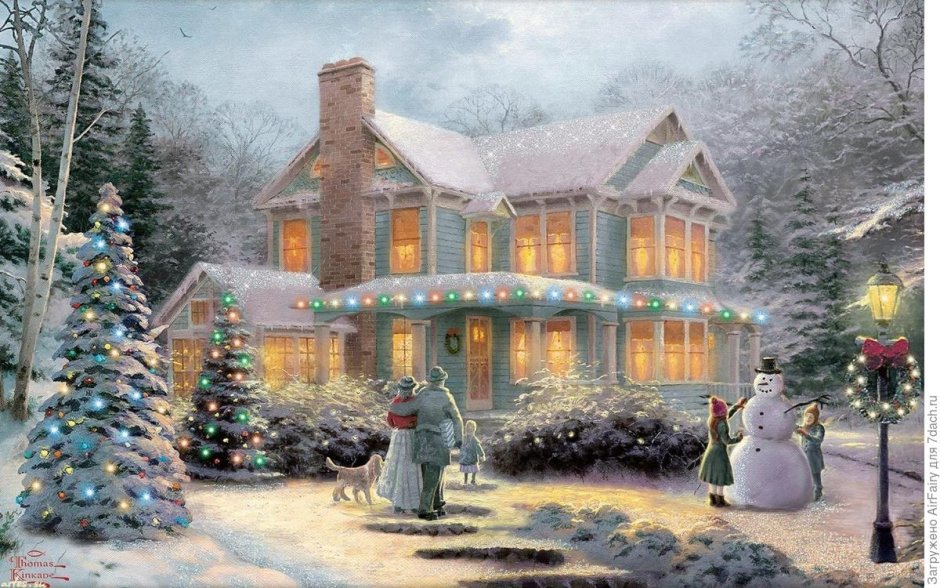 Томас Кинкейд картины Рождество