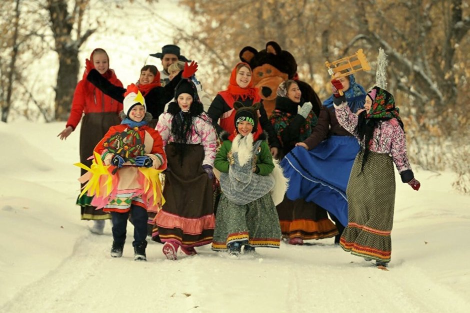 Детский праздник в стиле русского Рождества