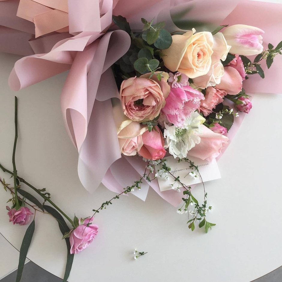 Нежно розовые цветы Эстетика