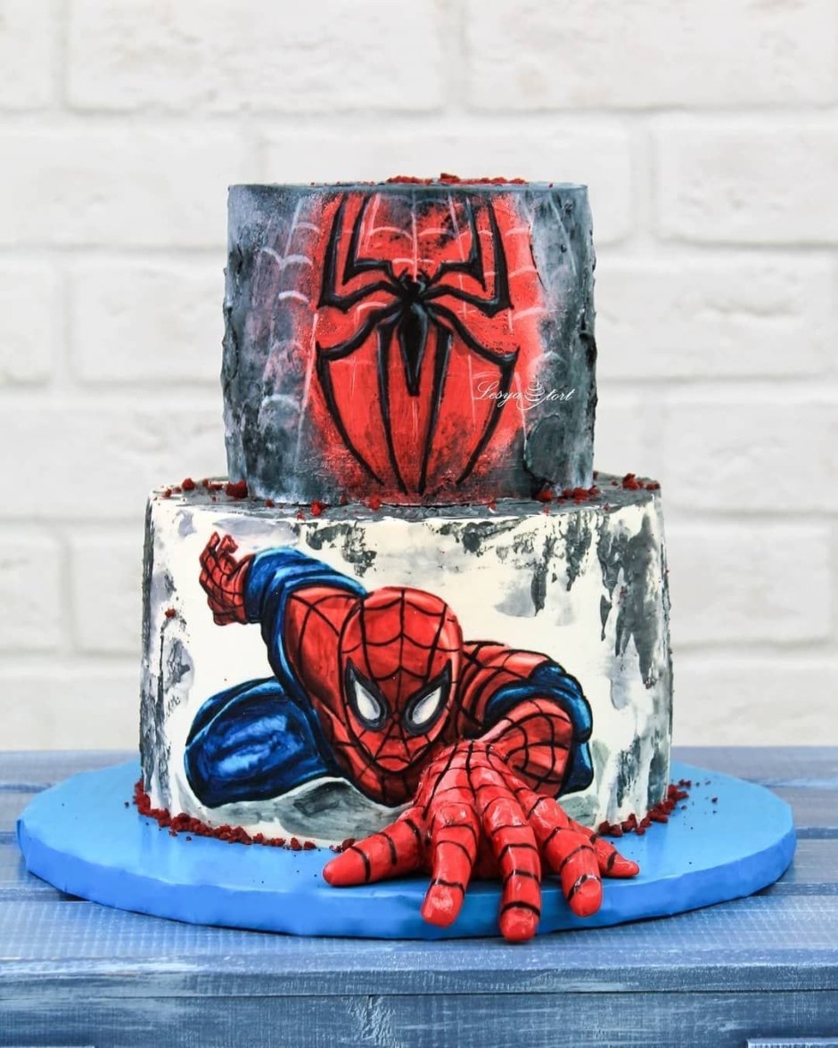 Торт человек паук 3д