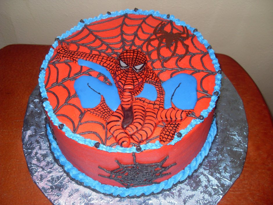 Торт с человеком пауком для мальчика