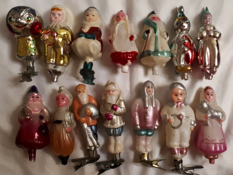 Советские елочные игрушки с поролоном
