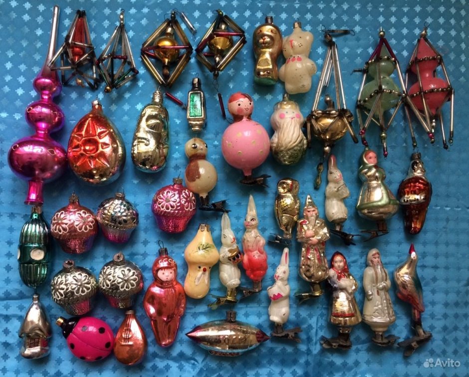 Советские елочные игрушки шишки