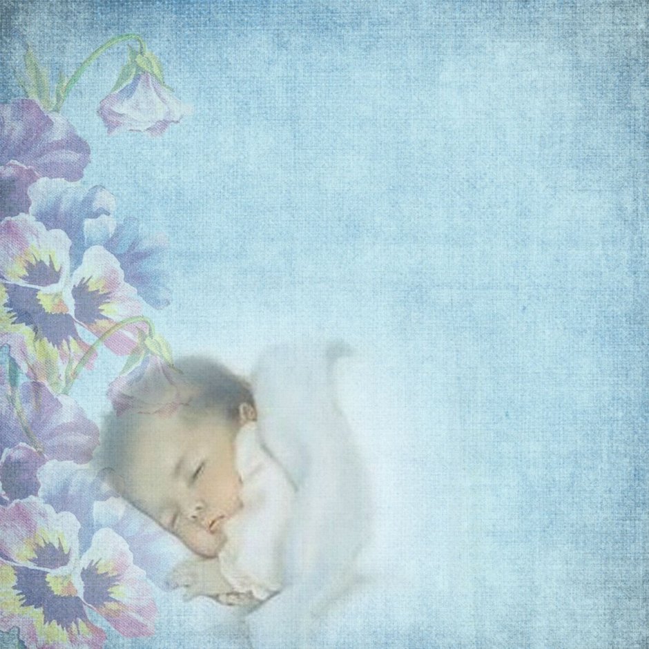 Фотосессия новорожденного в цветах
