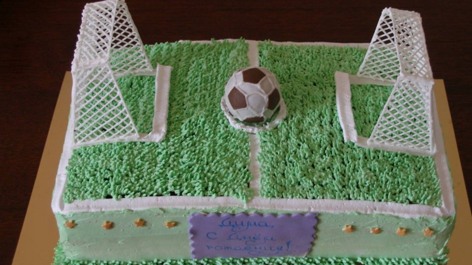 Футбольные ворота на торт