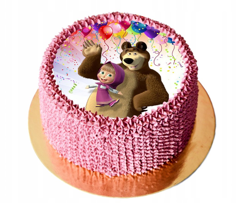 Торт Маша и медведь с фотопечатью