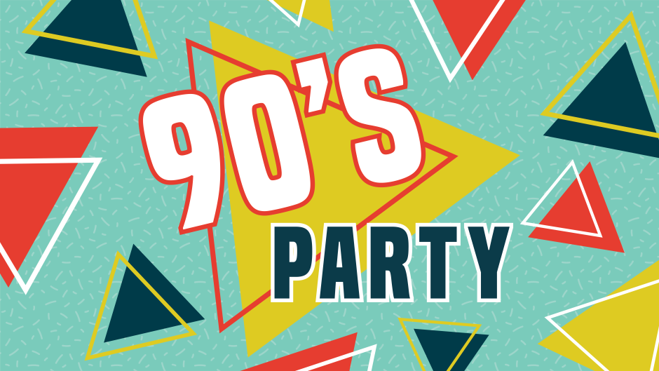 Плакаты в стиле 90-х для вечеринки