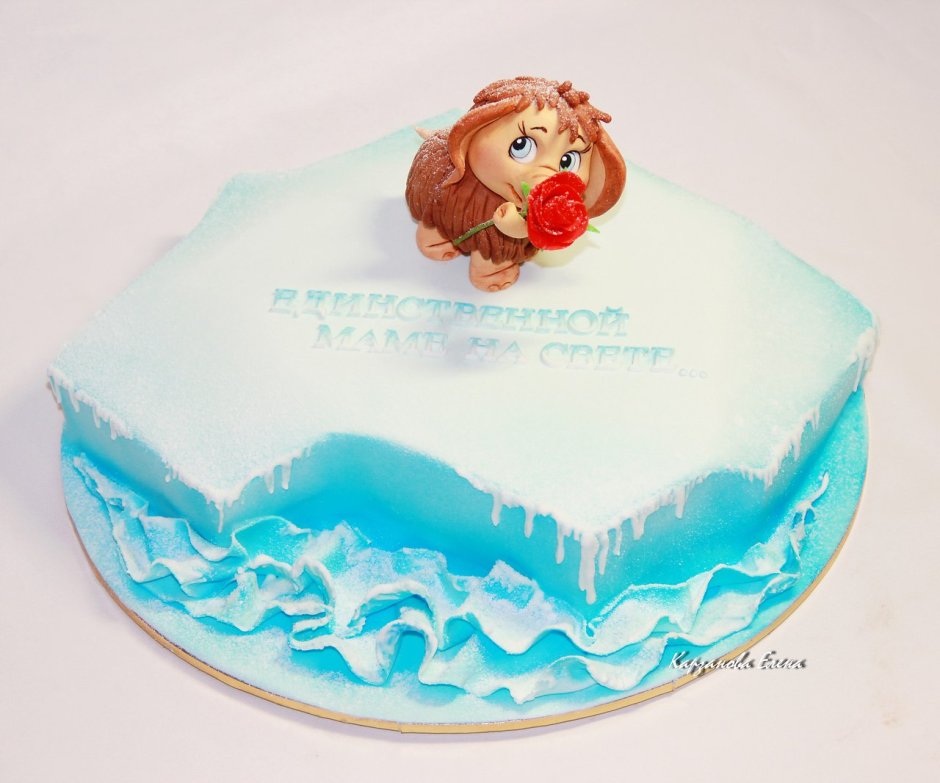 Торт мамонтёнок на льдине