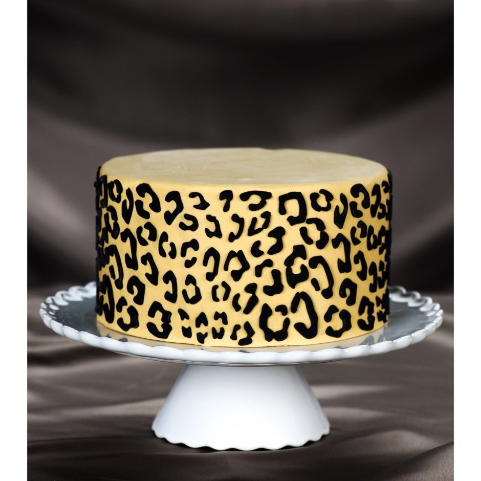 Торт в леопардовом стиле