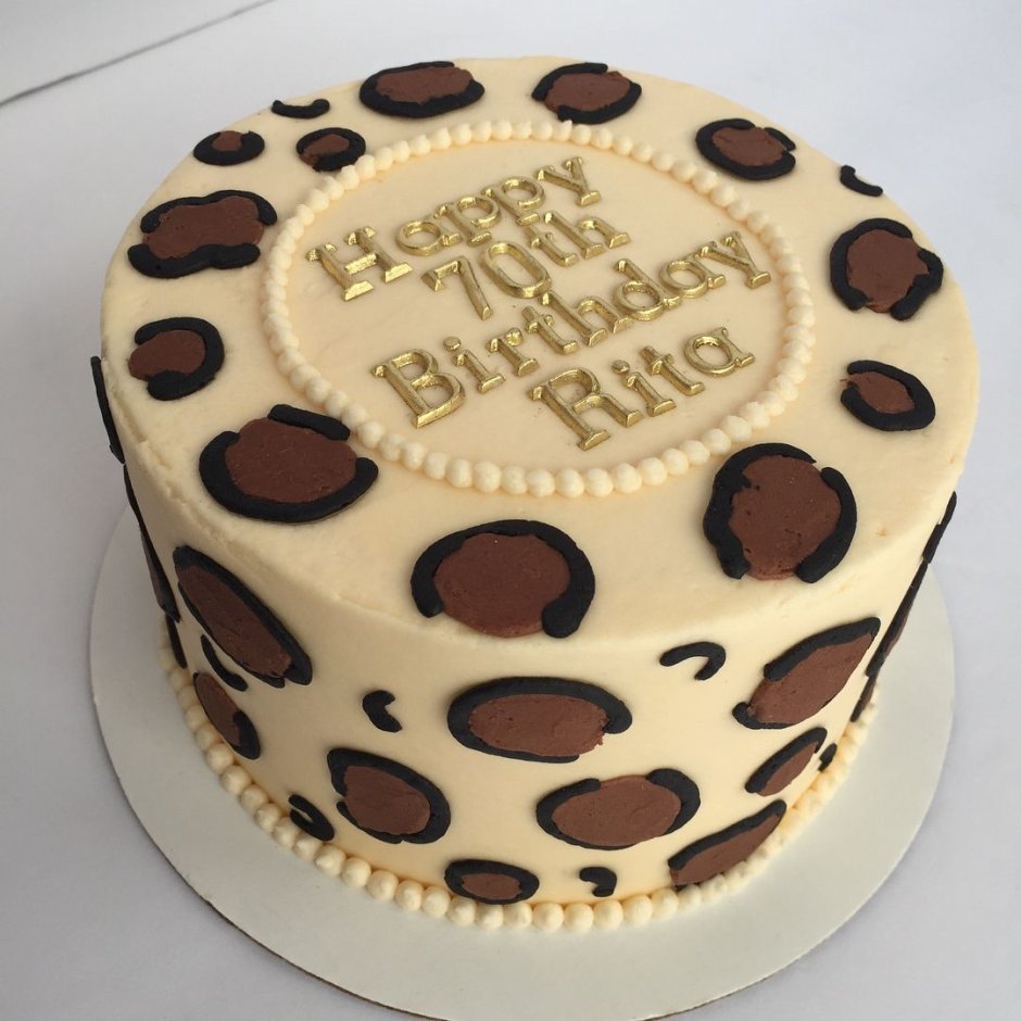 Торт в стиле леопард