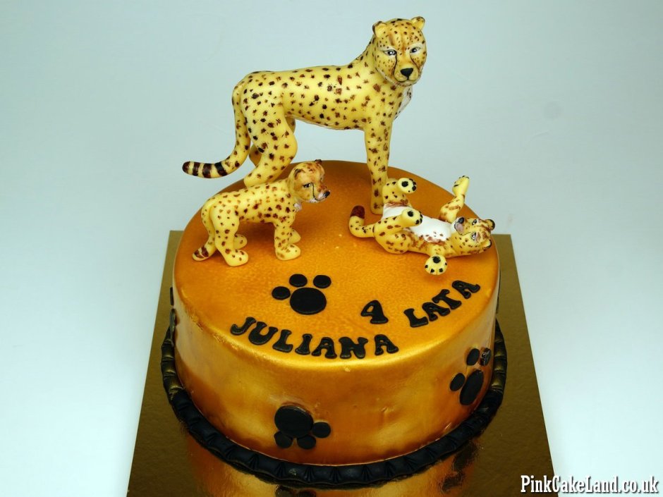 Торт леопардовый с бантом