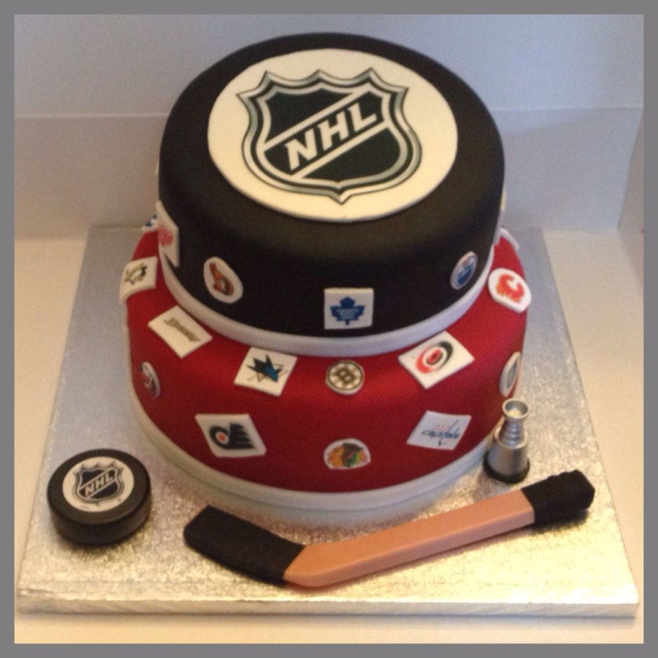 Торт хоккей для мальчика кремовый