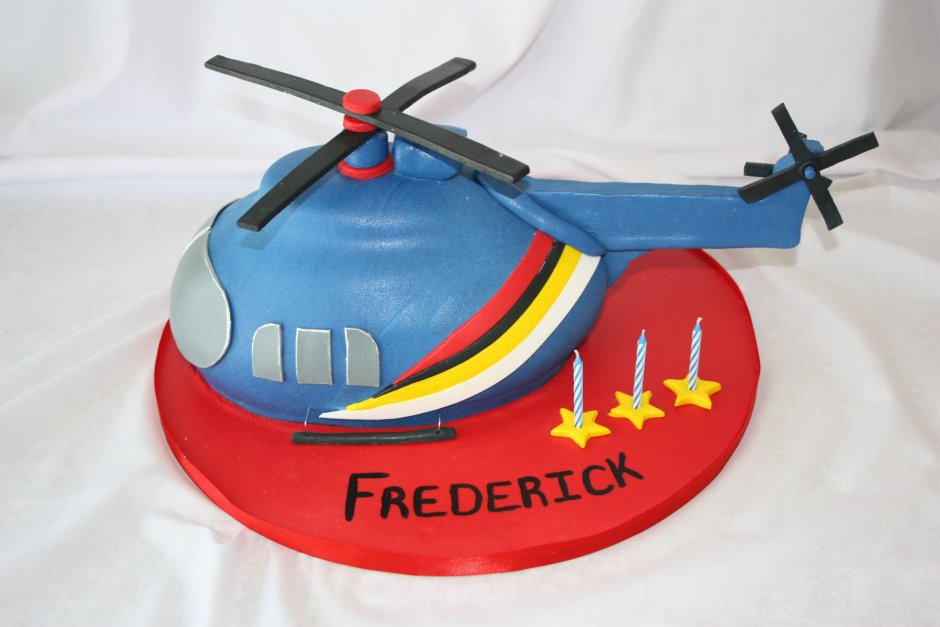 Торт с вертолетом ми-8