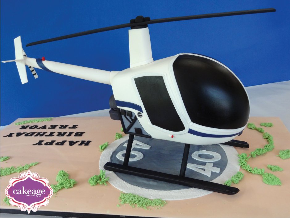 Торт в форме вертолета