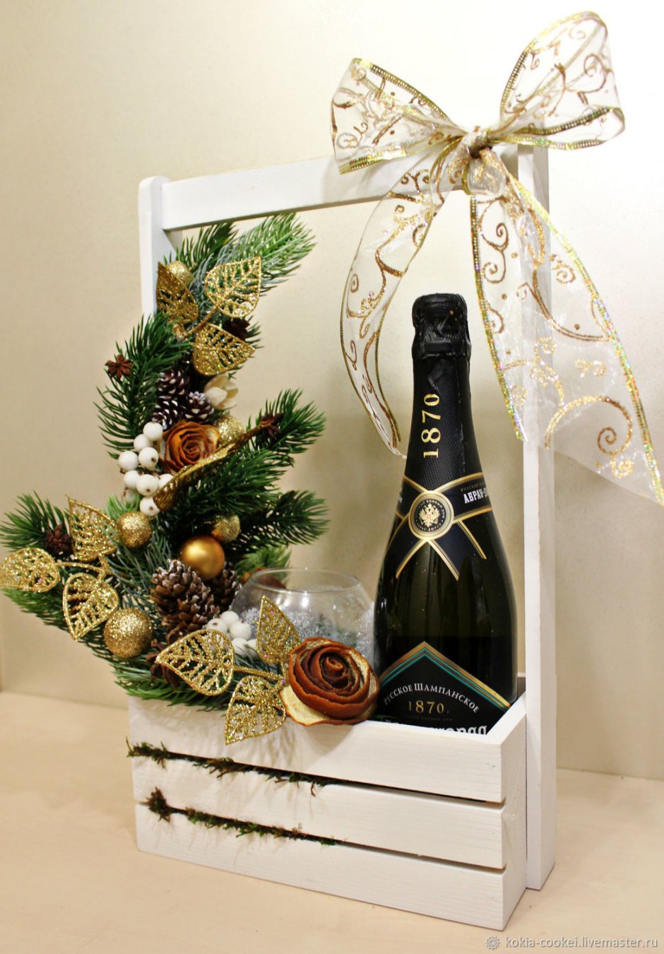 Новогодний подарок с шампанским