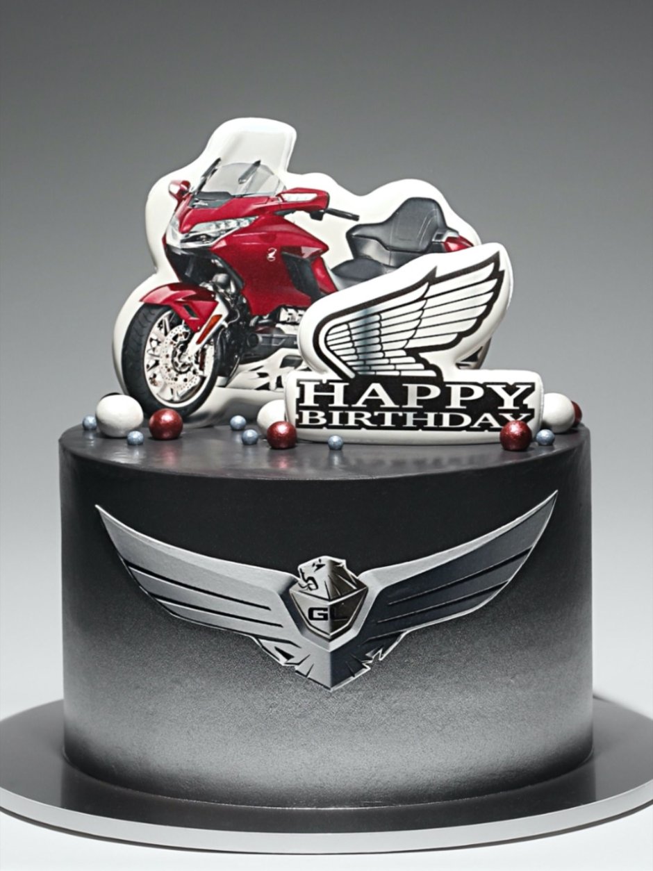 Торт с мотоциклом Хонда для мужчин