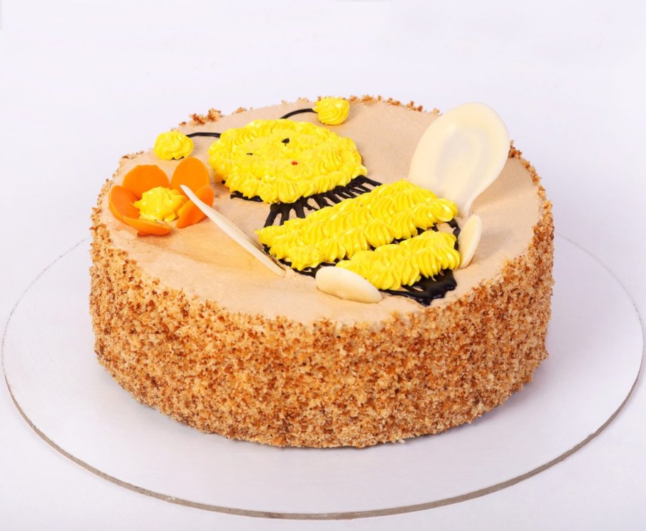 Медовый торт с пчелками