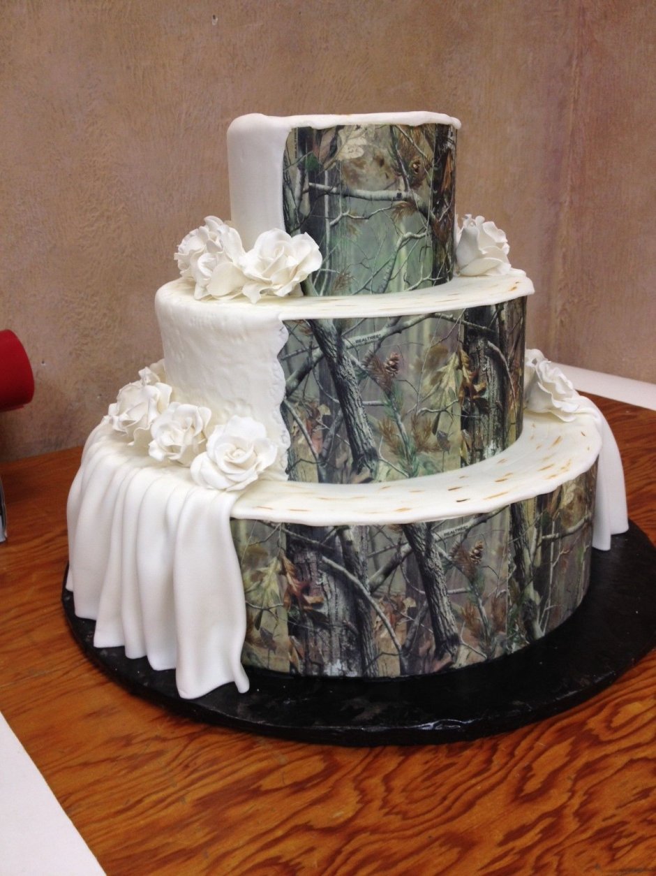 Свадебный торт камуфляж