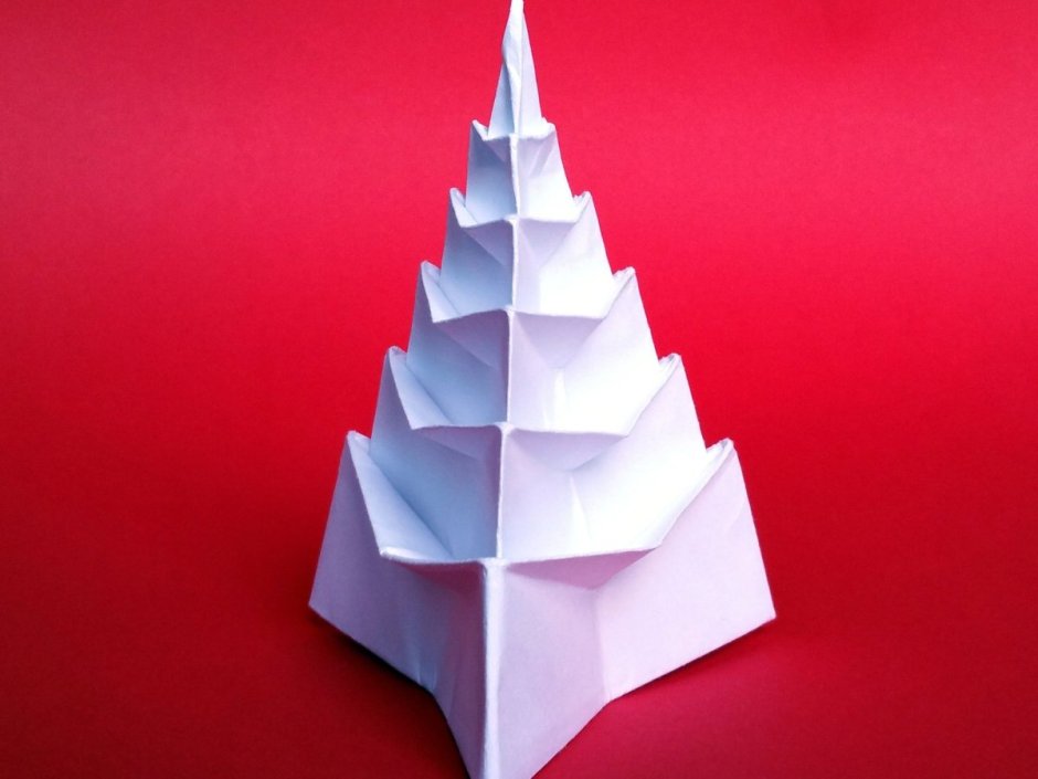 Оригами открытка к новому году