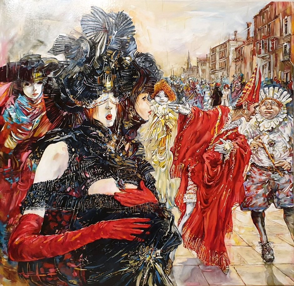 Франсуа Фламенг, "Венецианский карнавал", XVIII век