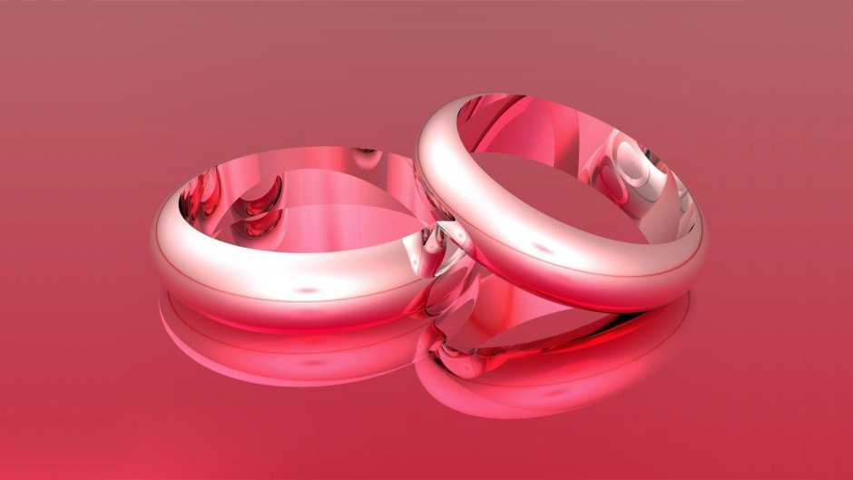 Фон свадебный розовый с кольцами