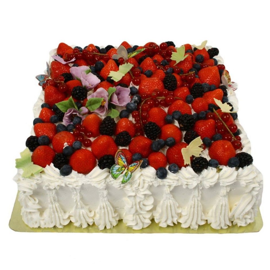 Свадебный торт маленький с фруктами